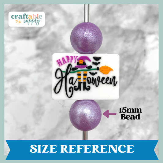 Happy Halloween Silicone Focal Bead