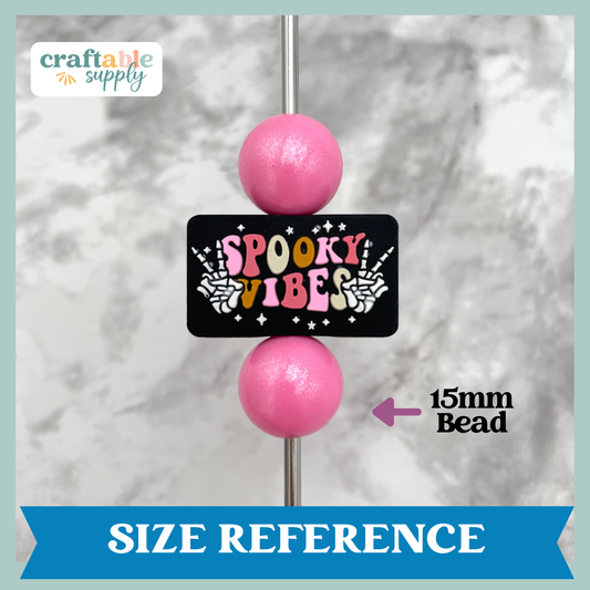 Spooky Vibes Halloween Silicone Focal Bead