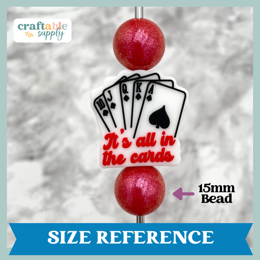 It's All in the Cards Poker Silicone Focal Bead