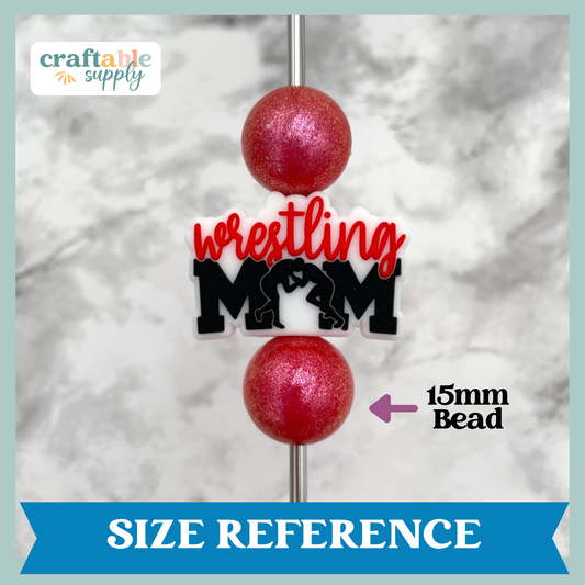 Wrestling Mom Silicone Focal Bead