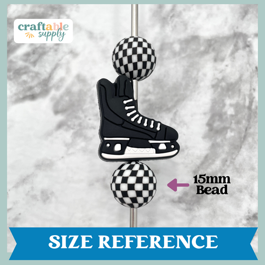 Hockey Skate Soft PVC Focal Bead