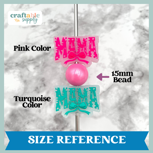 Mama Bow Silicone Focal Bead