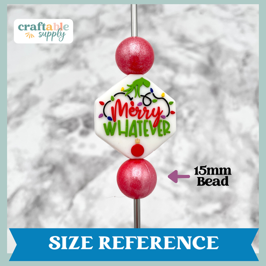 Merry Whatever Silicone Focal Bead