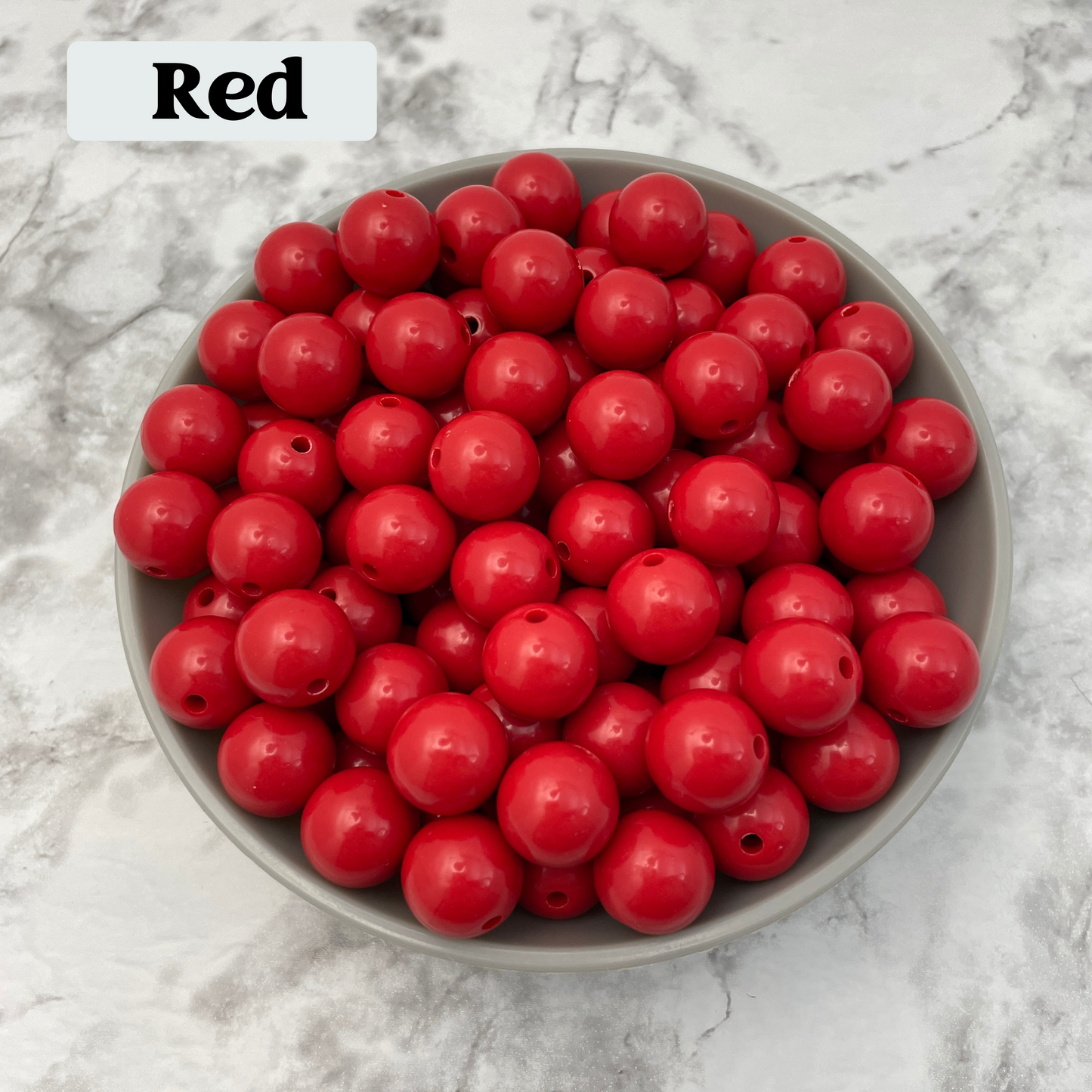 16mm Solid Color Acrylic Bubblegum Beads - By Color