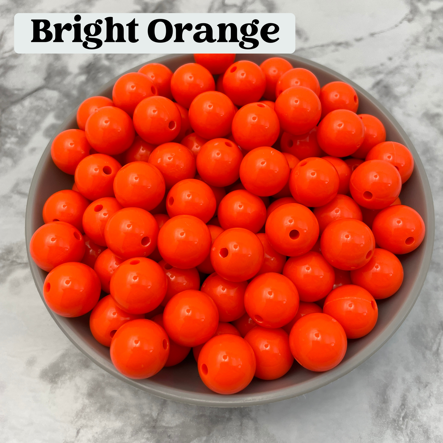 16mm Solid Color Acrylic Bubblegum Beads - By Color