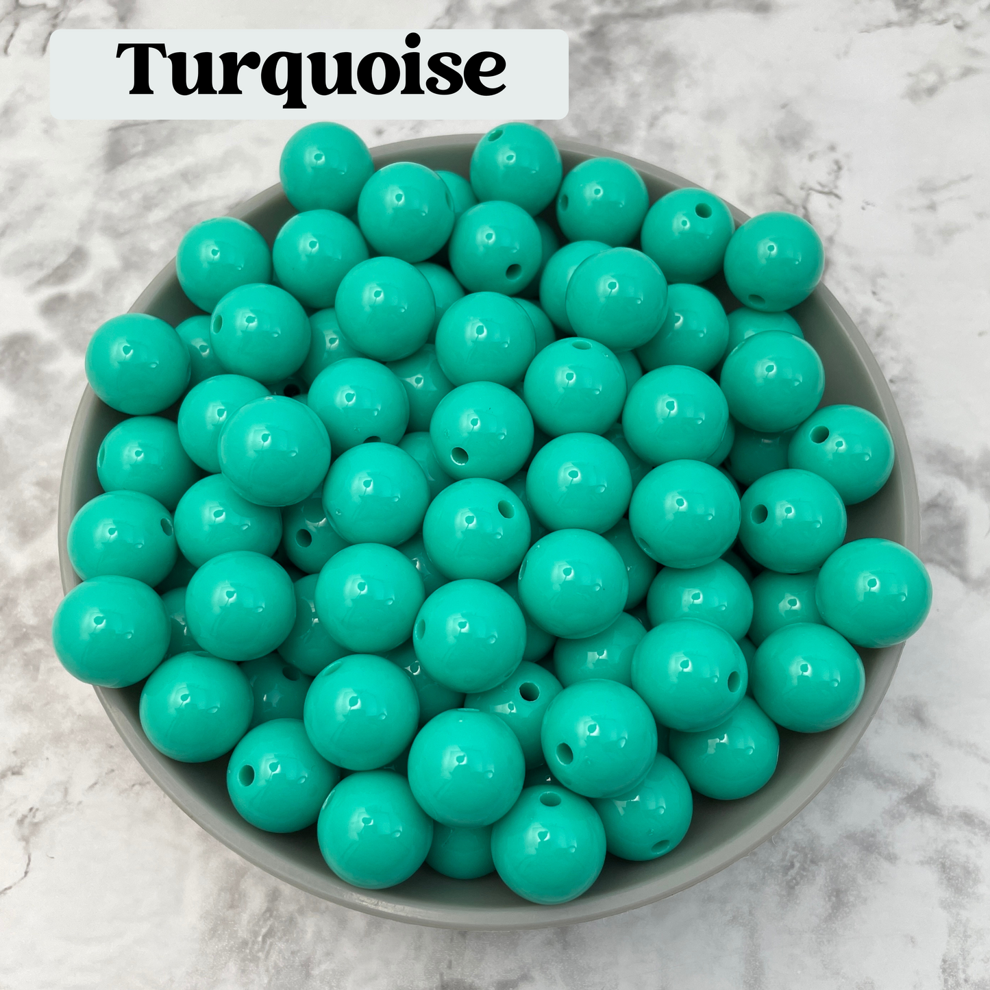 16mm Solid Color Acrylic Bubblegum Beads - By Color