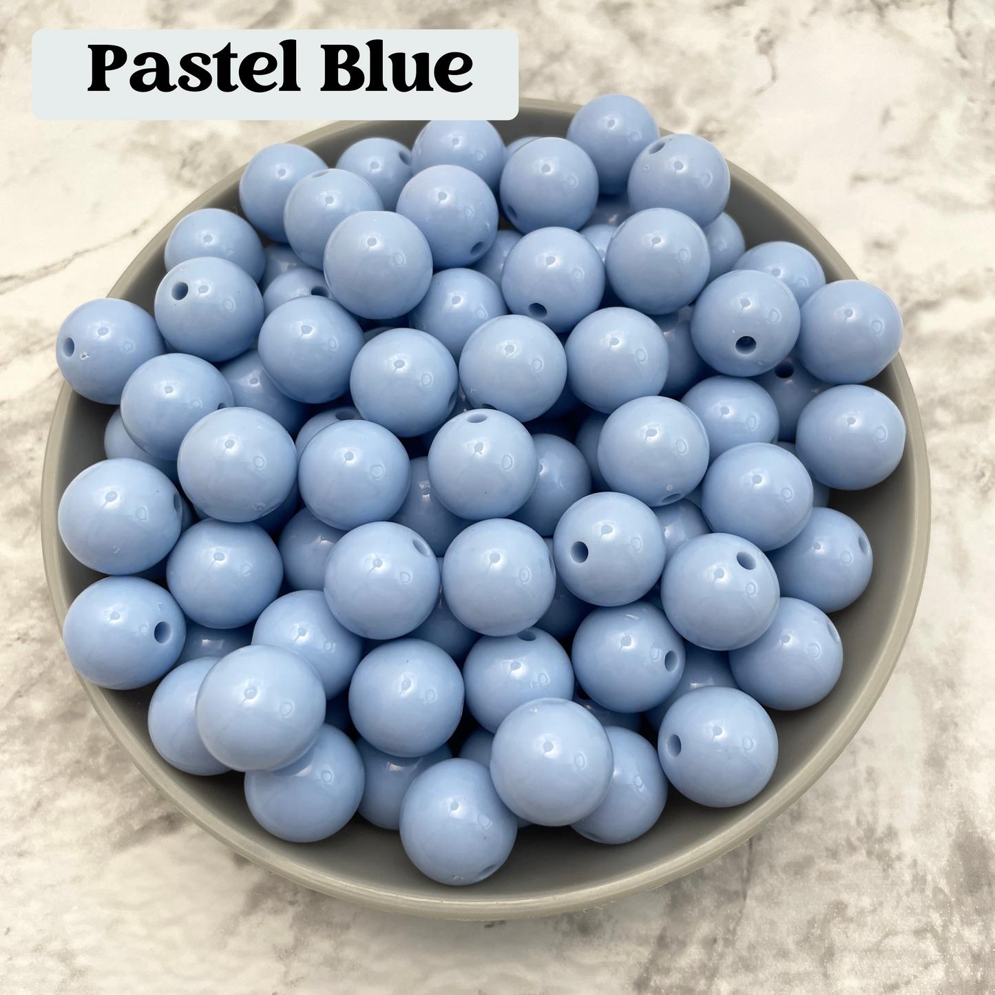 16mm Solid Color Acrylic Bubblegum Beads - By Color