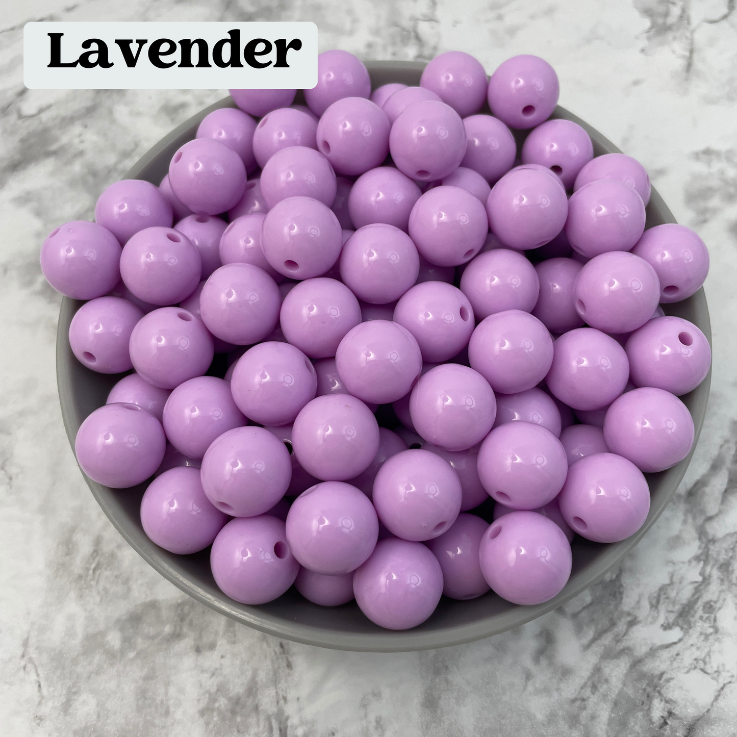 16mm Solid Color Acrylic Bubblegum Beads - By Color