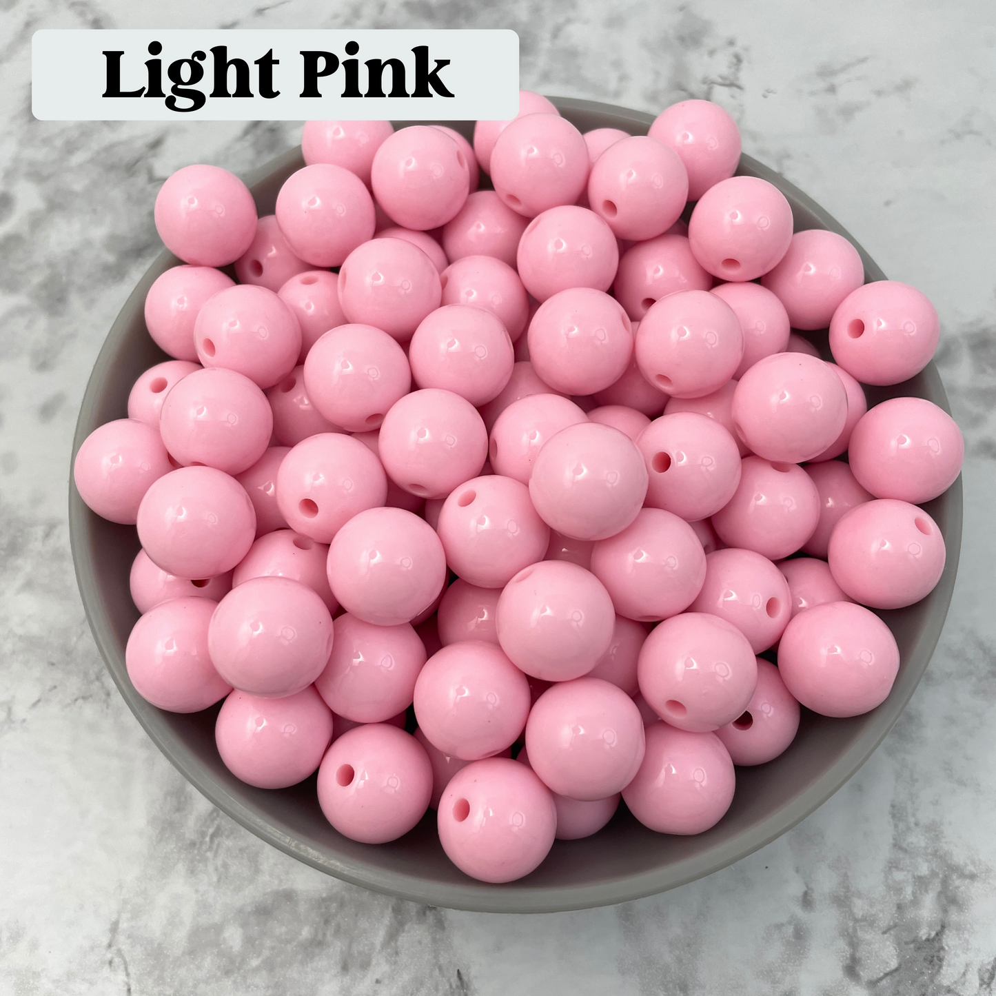 16mm Solid Color Acrylic Bubblegum Beads - By Color