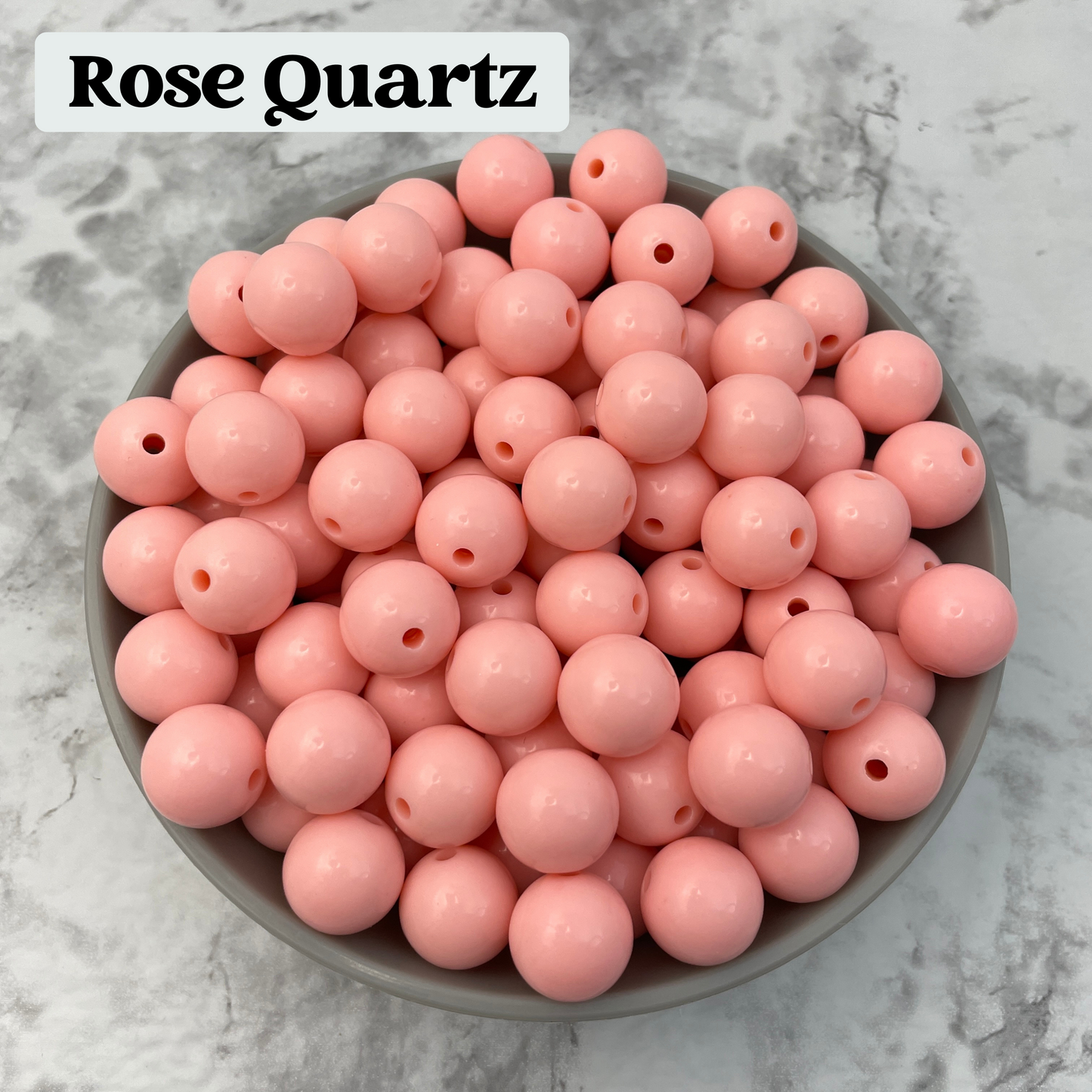 16mm Solid Color Acrylic Bubblegum Beads - By Color