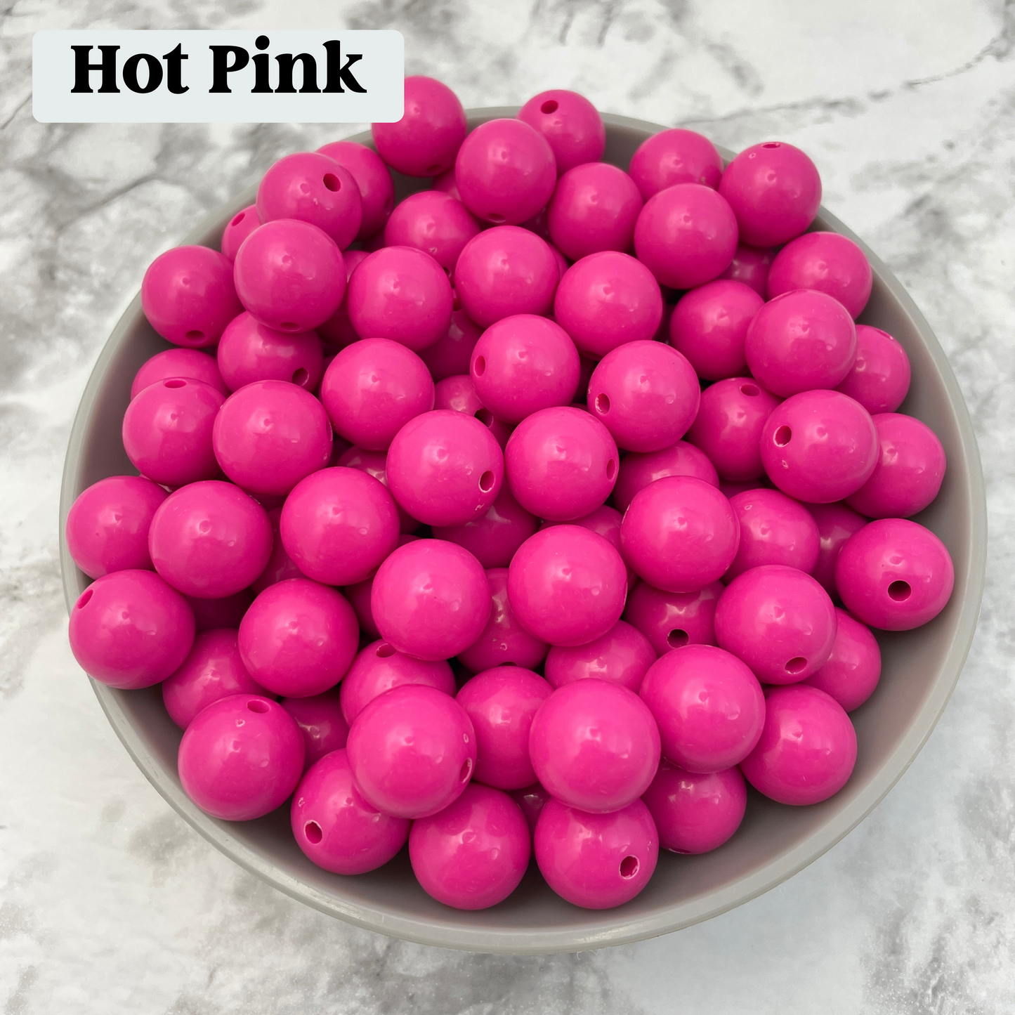 16mm Solid Color Acrylic Bubblegum Beads - By Color
