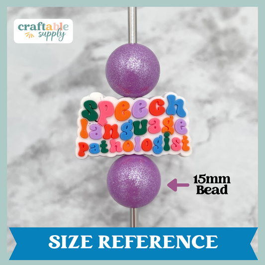 Speech Language Pathologist Soft PVC Focal Bead