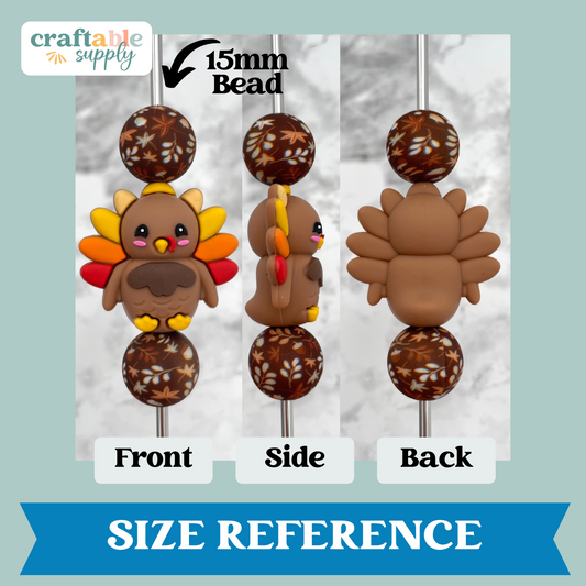 3D Turkey Silicone Focal Bead