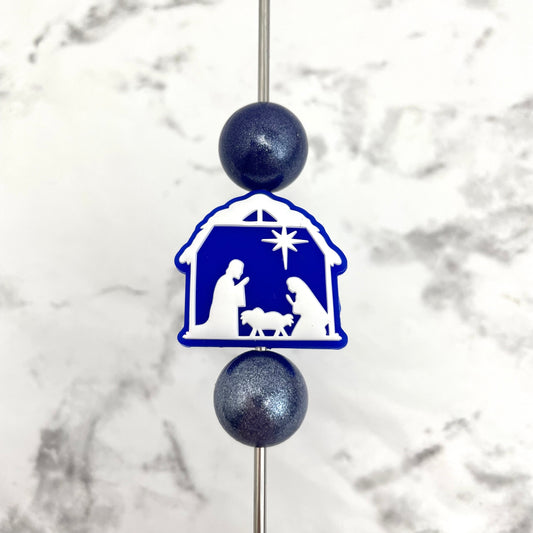 Nativity Scene Silicone Focal Bead