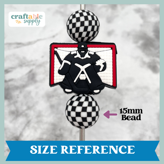 Hockey Goalie Soft PVC Focal Bead