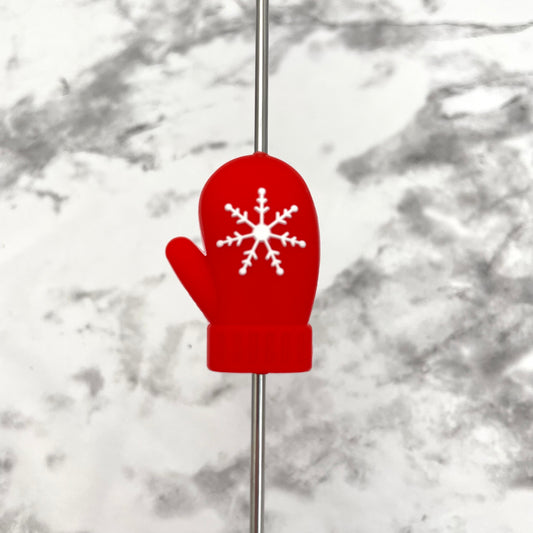 Snowflake Mitten Silicone Focal Bead