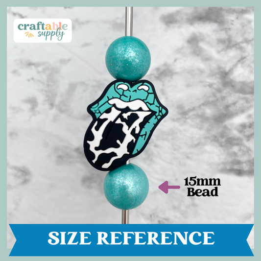 Cow Print Tongue Silicone Focal Bead *Exclusive*