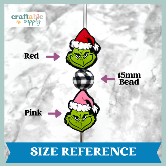 Grinch Silicone Focal Bead