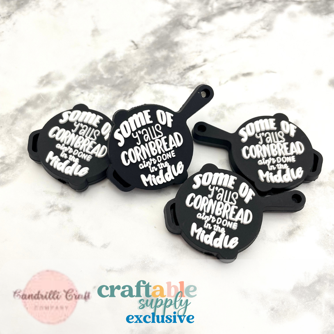 Cornbread Aint' Done Soft PVC Focal Bead *Exclusive*