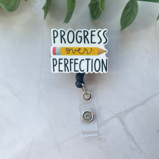 Progress Over Perfection Teacher Planar Resin Flatback