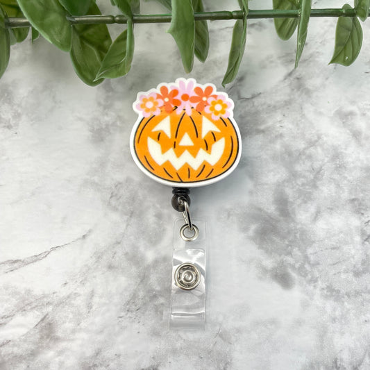 Flower Jack o Lantern Planar Resin Flatback
