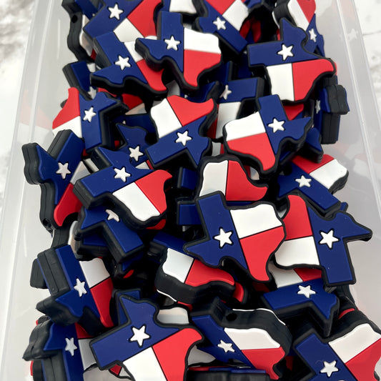 Texas Flag Silicone Focal Bead *Exclusive*