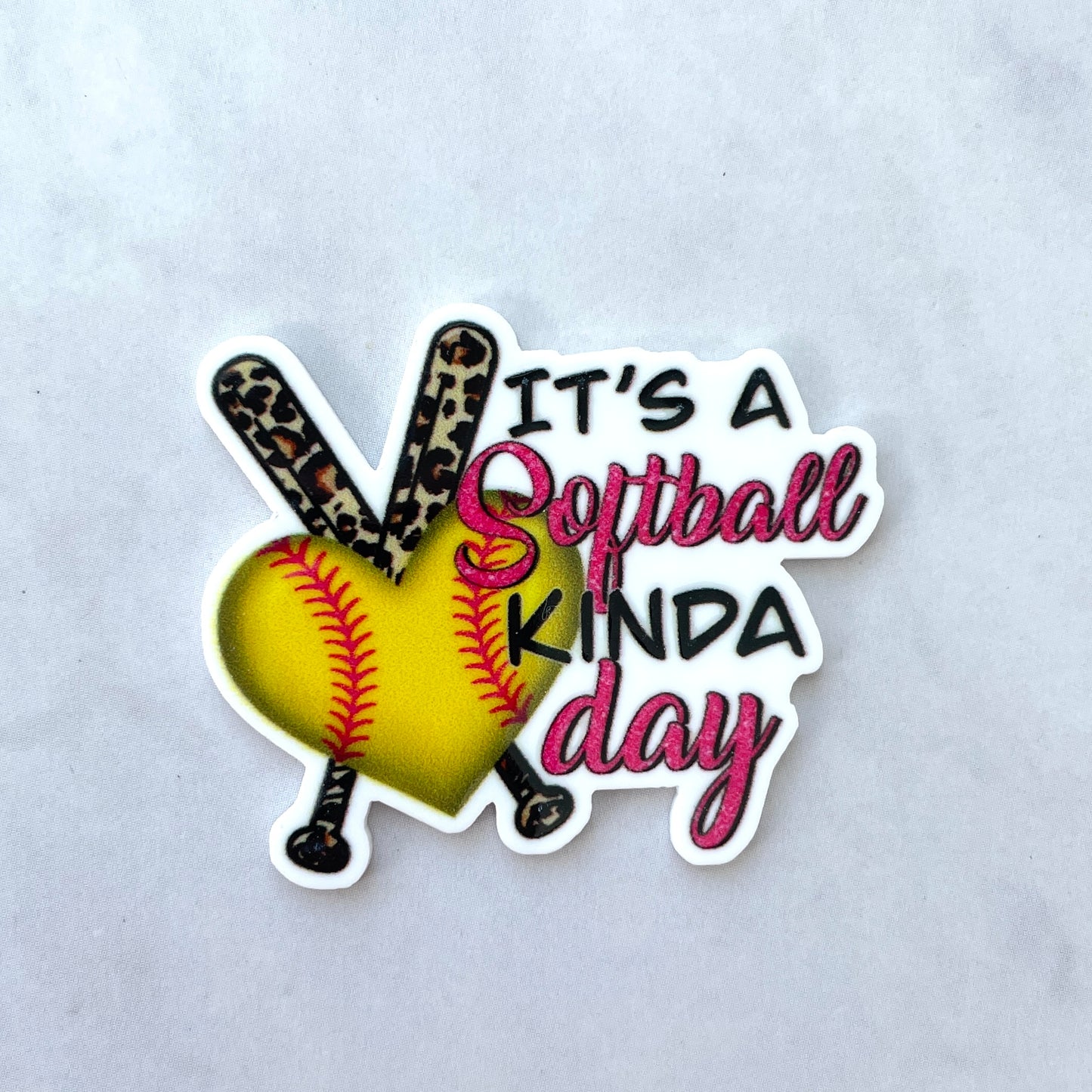 It's a Softball Kinda Day Planar Resin Flatback