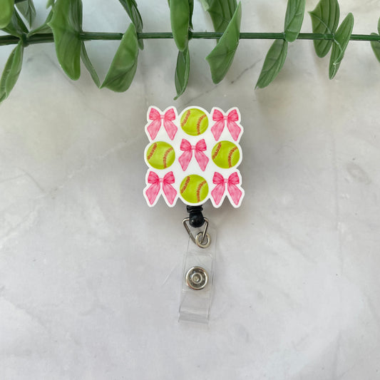 Softballs and Bows Planar Resin Flatback