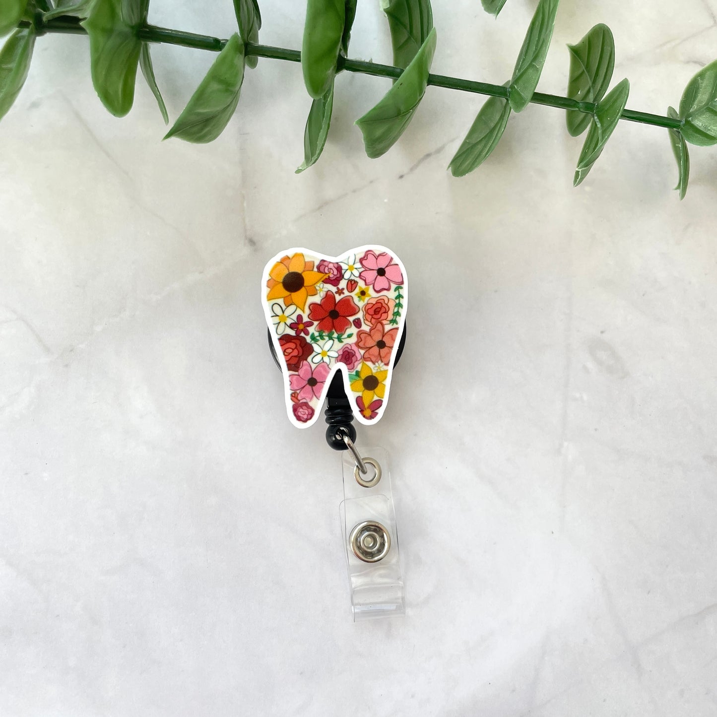 Floral Tooth Dentist Planar Resin Flatback