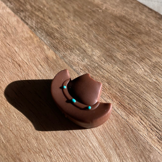 Studded Cowboy Hat Silicone Focal Bead
