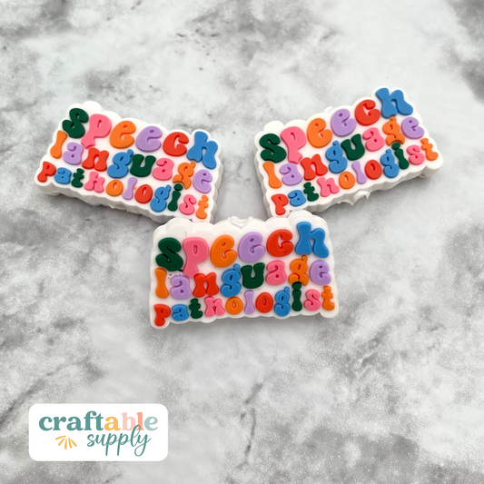 Speech Language Pathologist Soft PVC Focal Bead