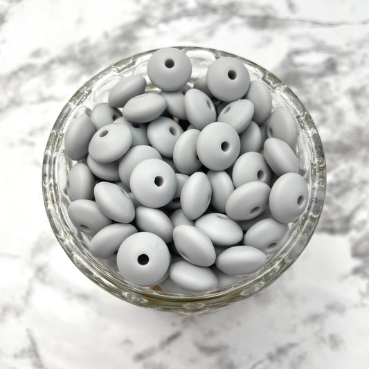 Sunrony 50/100Pcs Silicone Lentil Beads 12mm Eco-Friendly Bead For