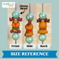 3D Reindeer Silicone Focal Bead