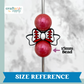 Baseball Bow Silicone Focal Bead