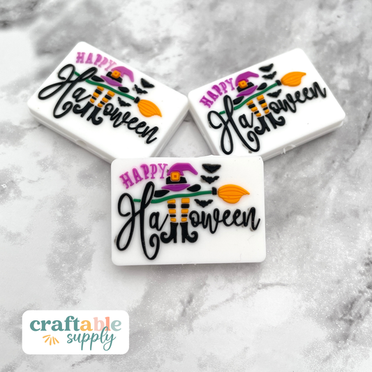 Happy Halloween Silicone Focal Bead