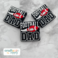 Football Dad Silicone Focal Bead