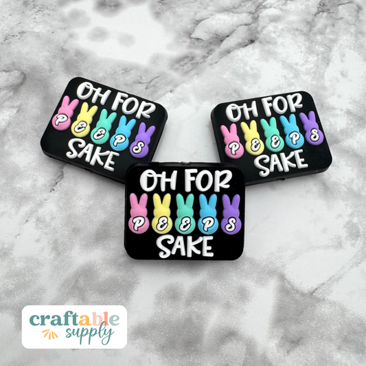 Oh For Peeps Sake Easter Silicone Focal Bead