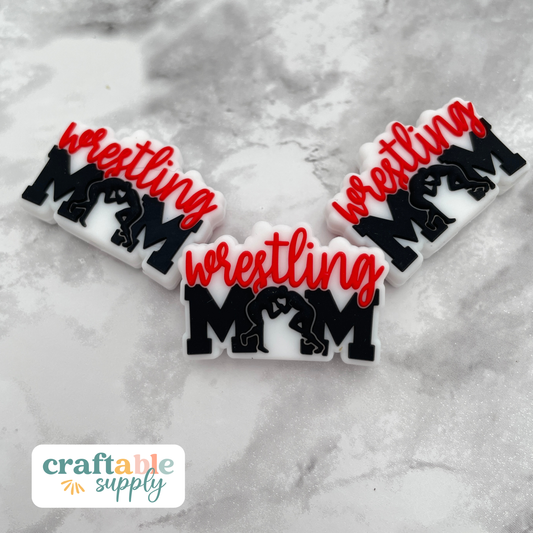 Wrestling Mom Silicone Focal Bead