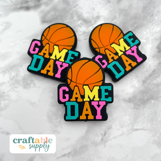 Basketball Game Day Silicone Focal Bead