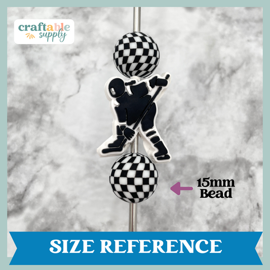 Hockey Player Soft PVC Focal Bead