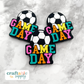 Soccer Game Day Silicone Focal Bead