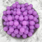 15mm Round Silicone Beads - Purple Jelly Glitter