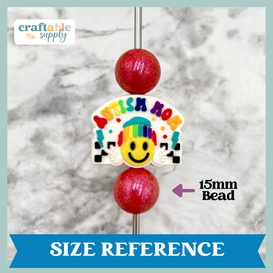 Autism Mom Soft PVC Focal Bead