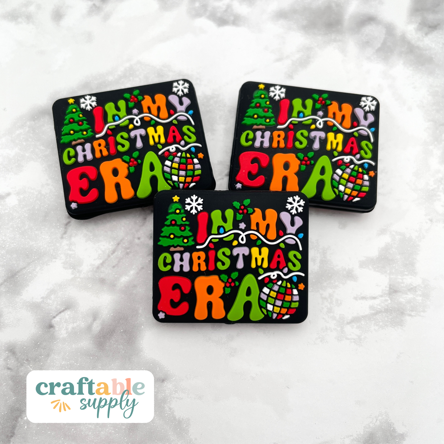 In My Christmas Era Silicone Focal Bead