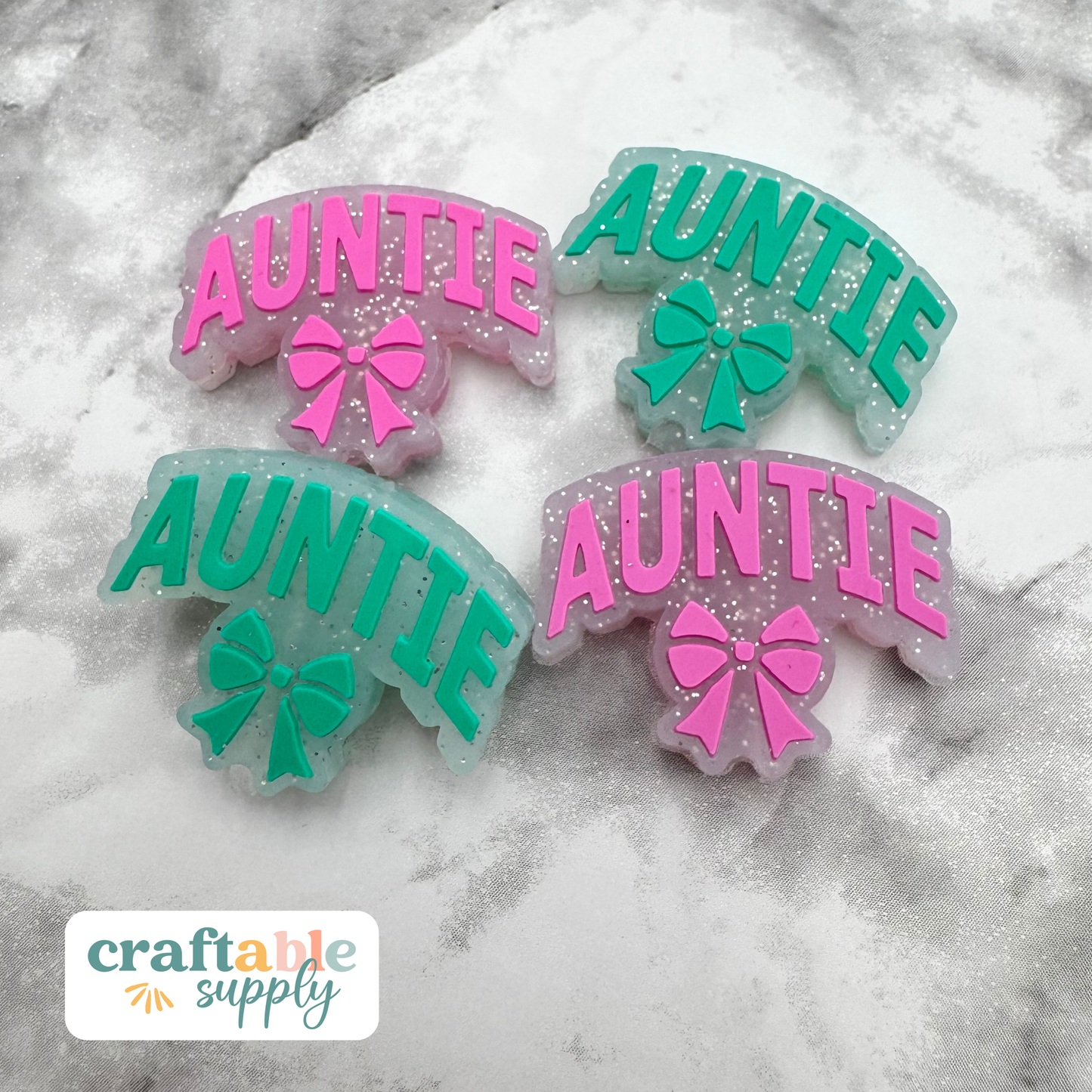 Auntie Bow Silicone Focal Bead