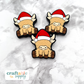 Christmas Highland Cow Silicone Focal Bead
