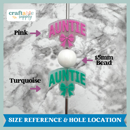 Auntie Bow Silicone Focal Bead