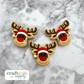 Reindeer Rudolph Head Silicone Focal Bead