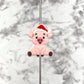 Christmas Pig Silicone Focal Bead