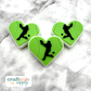 Tennis Player Heart Soft PVC Focal Bead